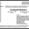 Meister Gerhard 1958-1994 Todesanzeige